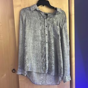 snake skin button down